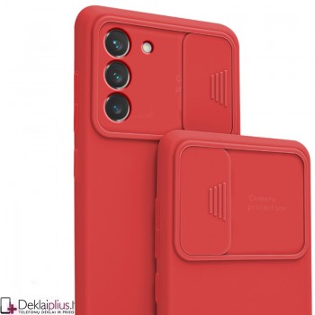 Švelnus guminis dėklas su kameros apsauga - raudonas (Samsung A35 5G)